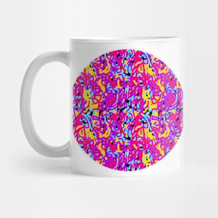 Pink, Purple and Yellow Doodle Dash Mug